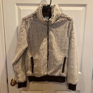 Patagonia Cream and Brown Bomber Jacket size XS
764